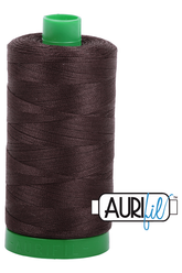 Aurifil Mako 40wt 2-ply Cotton 1000 m 1094 yd. spool - 5024 Dark Brown